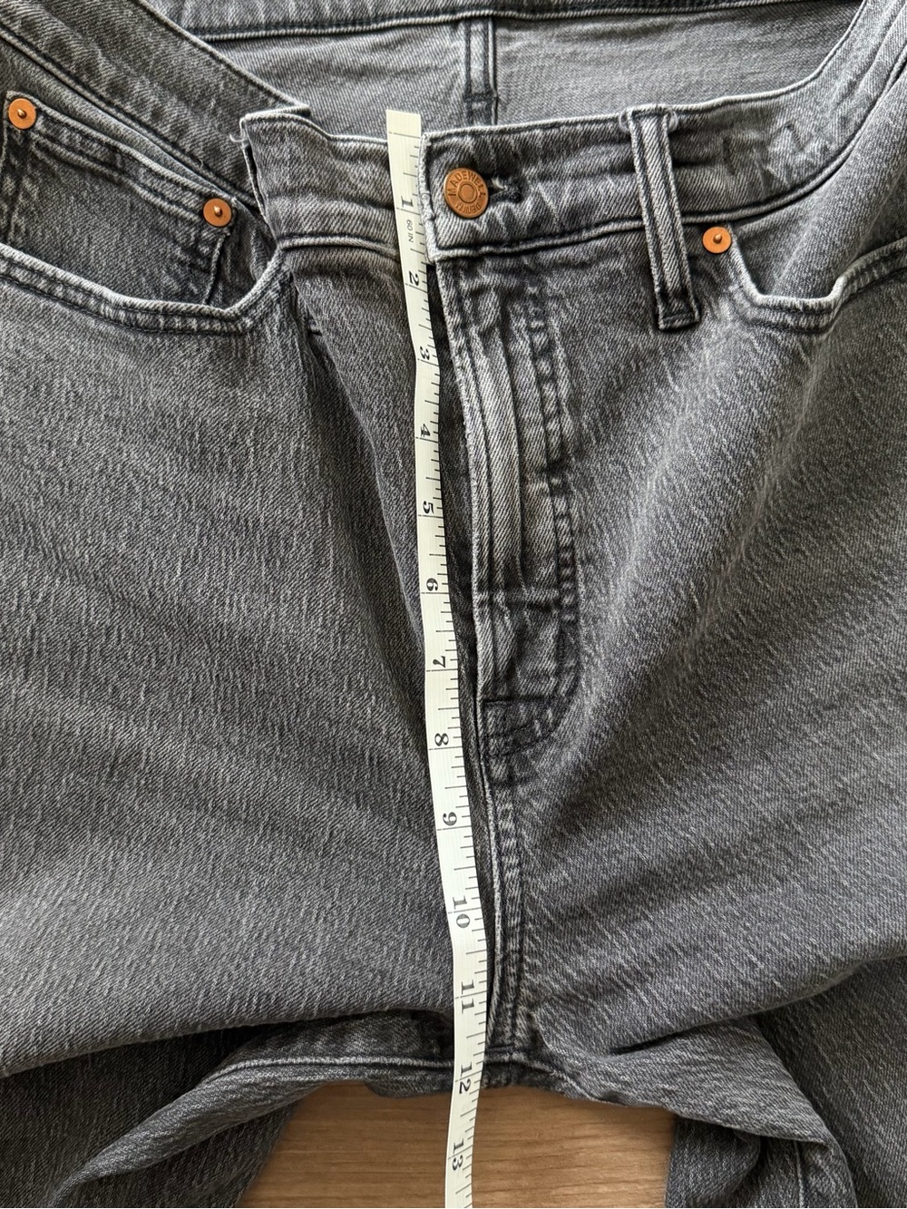 Madewell Perfect Vintage Wide Leg Crop Jeans Womens 30 Gray High Rise Raw Hem - Picture 8 of 12